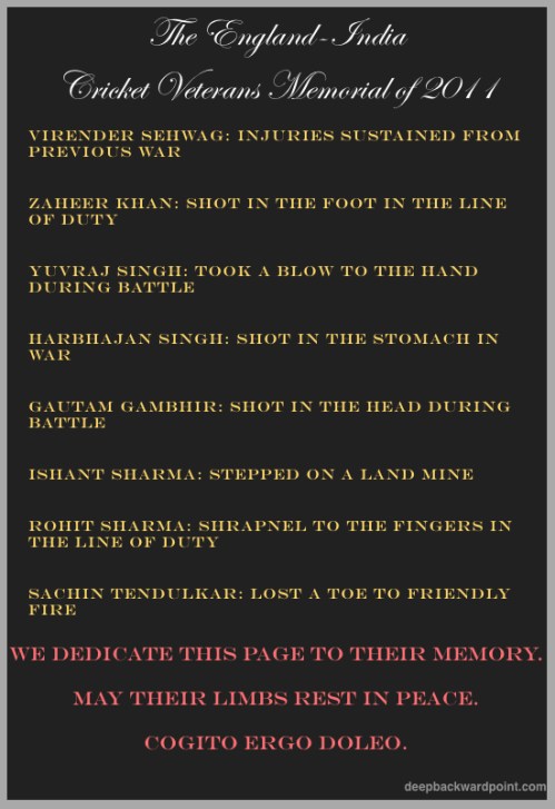 The England-India Cricket Veterans Memorial of 2011